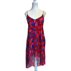 The Impeccable Pig | Floral High Low Hem Spagetti Strap Slip Dress | Small